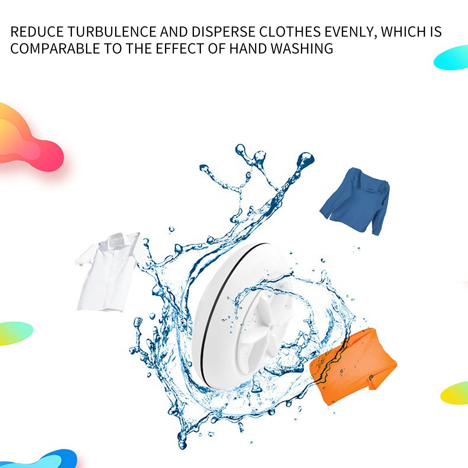 cpengpj Mini Washing Machine, Travel USB Powered Clothes Washer Cleaner for Underwear Shirts, ABS Material, 6.5W Low Power, 450RPM, Energy Saving, No Detergent Needed, Compact Size 143x136x55mm
