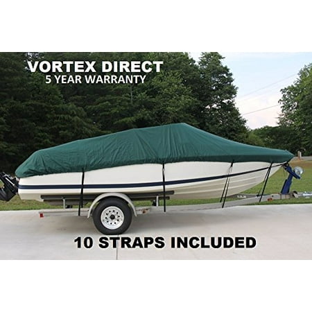 NEW *GREEN* VORTEX HEAVY DUTY VHULL FISH SKI RUNABOUT COVER FOR 20' TO 21' TO 22' BOAT (FAST SHIPPING - 1 TO 4 BUSINESS DAY (Best 20 Foot Wakesurf Boat)