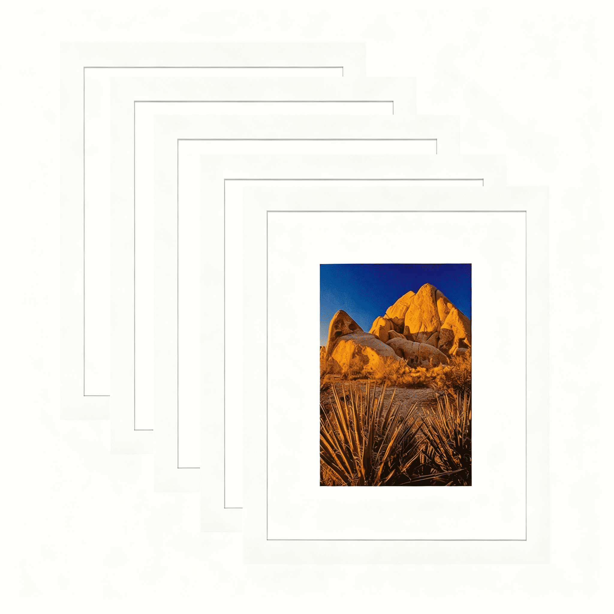 Picture Frame PVC White Frame 10.2W*3.1D*12.2H/4.18LB Wall Mount Display, Pack of 5
