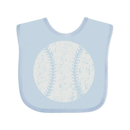 

Inktastic Distressed Baseball in White Gift Baby Boy or Baby Girl Bib