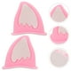 thumbnail image 4 of 1 par de orejas de zorro, casco con orejas, cuernos, decoración, accesorios para casco, casco para bicicleta o motocicleta, blanco y rosa, 4 of 4