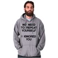 thumbnail image 4 of Funny I Ignored You Sarcastic Joke Unisex Plus Fleece Graphic Hoodie Brisco Brands 4X, 4 of 5