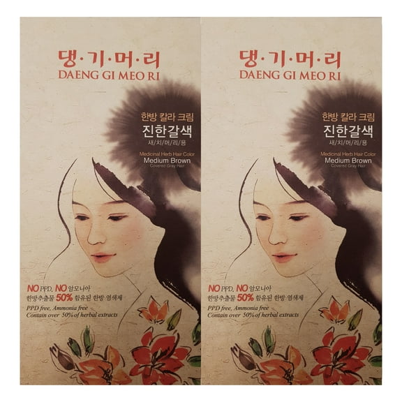 Daeng Gi Meo Ri Hair Color Medium Brown (2 PACK)