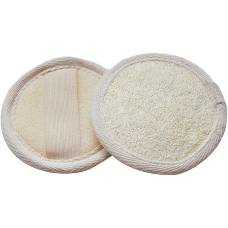 Make up Brush Clean Pad 4 PCS Face Exfoliating Loofah Pad Scrubber Manual Facial Cleansing Brush Natural Loofa Sponge Pads Massage For Face Body Crystal Roller