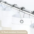 thumbnail image 5 of Shower Curtain, Washable Cloth Khaki Shower Curtain with 12 Shower Curtain Hooks, Fabric Khaki and White Striped Shower Curtain Sets, Farmhouse Bathroom Shower Curtain, 72x72 Inches, 5 of 6