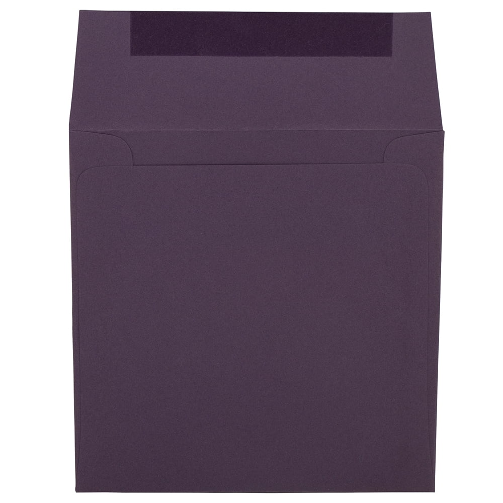 JAM Paper 6.5 x 6.5 Translucent Envelopes, Purple, 1000/Carton