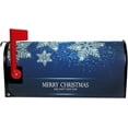 thumbnail image 2 of WOOR Shining Silver Snowflakes Christmas Magnetic Mailbox Cover Blue Standard Size-18"x 20.8", 2 of 5