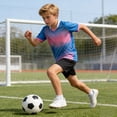 thumbnail image 4 of ITSAME Boys Football Athletic Outfits 2 Piece Short Sleeve Top and Shorts Soccer Uniform Set Blue Size 3, 4 of 8