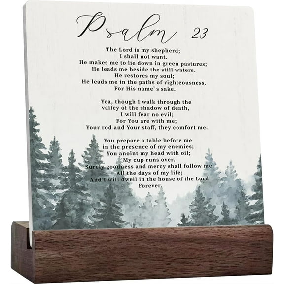 Ceramic Sign 4x4 Inch Religious Christian Decor Ceramic Signs Faith Scripture Ceramic Plaque Table Desk Decor Inspirational Rustic Bible Verse Desk Decor Wood Sign For Home Farmhouse Office Cottage