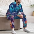 thumbnail image 7 of Uemuo Underwater Turtle Dolphin Octopus Pattern 2-Piece Loungewear Set - Men’s Soft Sleepwear, Cozy Winter PJs, Comfy Sleep Set-X-Large, 7 of 7