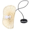 thumbnail image 1 of Miangastore 1pc Rattan Art Chandelier Indoor Light Japanese Style Ceiling Light (Khaki), 1 of 9