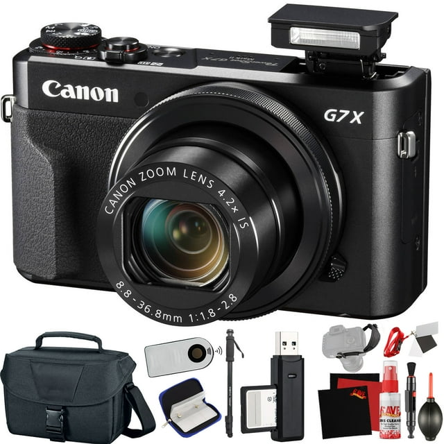 Canon PowerShot G7 X Mark II Digital Camera (Intl Model) +Extra Accessory Bundle