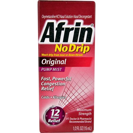 Afrin Nasal Spray No Drip Maximum Strength Original -- 0.5 Fl Oz