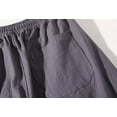 thumbnail image 4 of OSOLU Solid Color Men's Linen Pants Casual Long Pants Loose Lightweight Drawstring Yoga Beach Trousers Casual Trousers Daily Relaxed Fit Breathable Bottoms, 4 of 7
