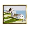thumbnail image 3 of Stupell Industries Quaint Seaside Cottages Overlooking Vast Ocean Landscape Graphic Art Metallic Gold Floating Framed Canvas Print Wall Art, Design by Tina Finn, 3 of 5