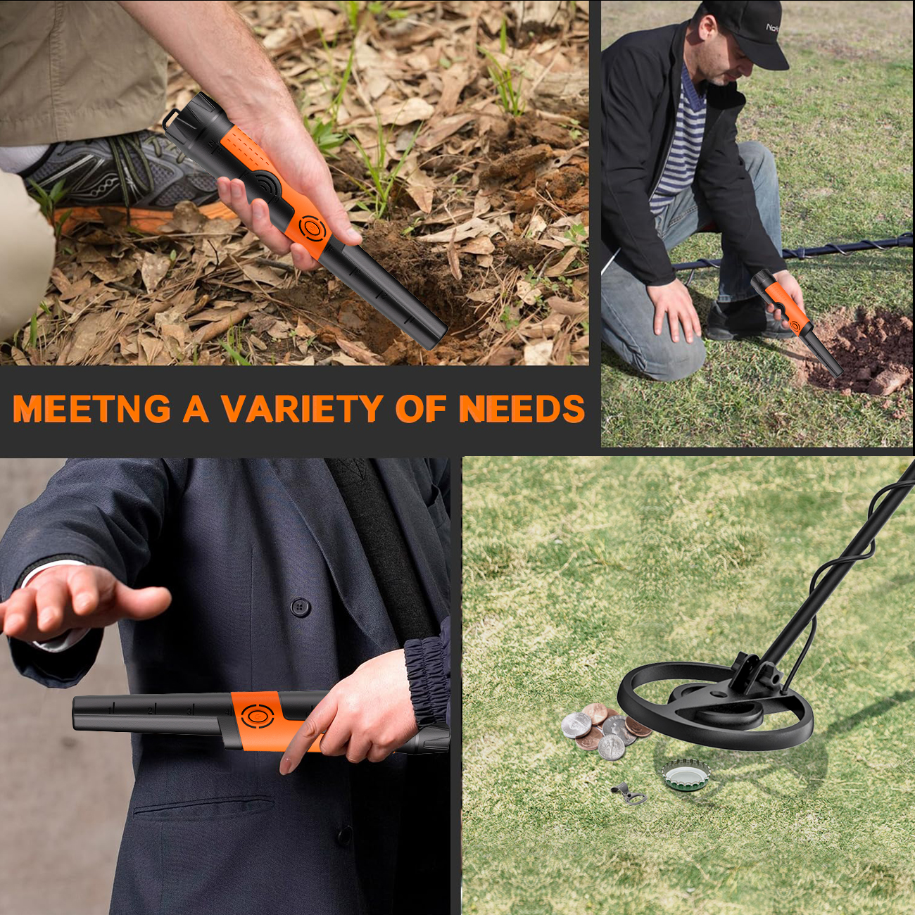 Metal Detector for All Ages: Waterproof Design for Gold Hunting, Reliable Anti-Interference Technology, Clear LCD Screen, Multiple Modes, IP68 Coiled Head