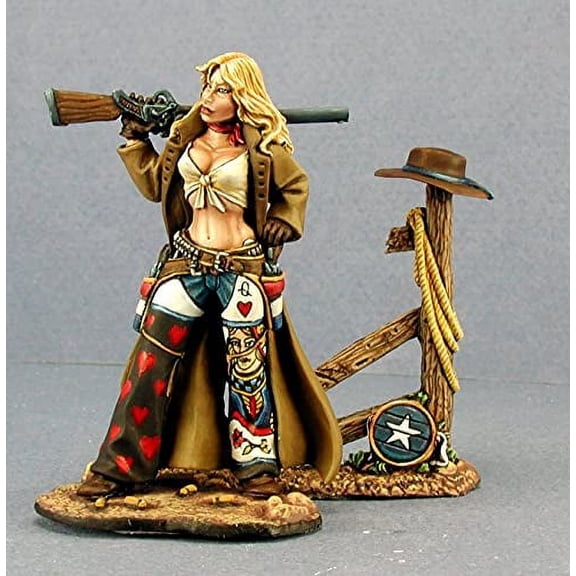 Reaper Miniatures Ellen Stone, Cowgirl (54mm) #01445 Unpainted Metal Mini Figure