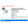 thumbnail image 2 of Front Wheel Hub Assembly Set - Compatible with 1992 - 1993, 1995 - 1996 Buick Riviera, 2 of 2