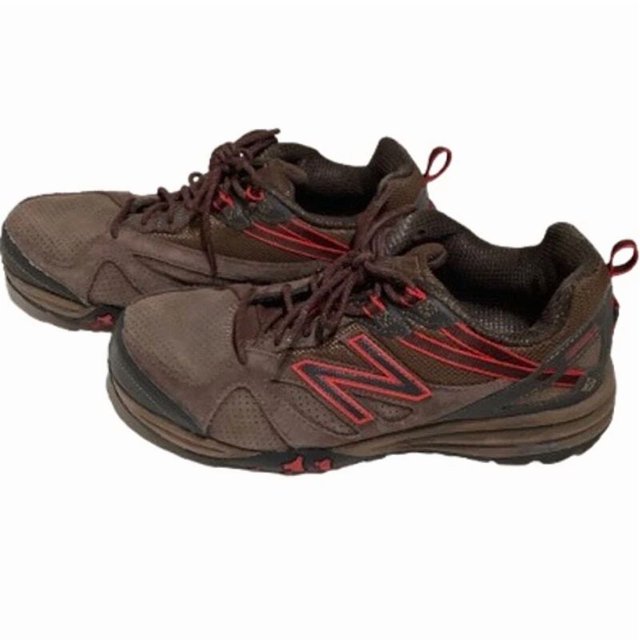 New Balance Men's 9 Brown & Red Trail Running Shoes - Outdoor, Athletic, Comfy