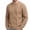 Khaki, variant on Babcutegg Big and Tall Mens Cable Knit Sweater Crew Neck Long Sleeve Loose Fit Warm Casual Comfy Sweaters Size 4XL
