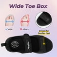 thumbnail image 2 of FitVille Wide Diabetic Sandals for Women with Arch Support Adjustable Closure, Black, 9 Wide, 2 of 6