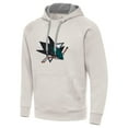 thumbnail image 2 of Men's Antigua Cream San Jose Sharks Big Logo Victory Pullover Hoodie, 2 of 3