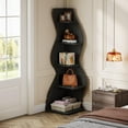 thumbnail image 6 of Tribesigns 5-Tier Corner Shelf – Modern Wall Bookshelf & Storage Rack for Plants (Black), 6 of 10