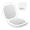 White, variant on LQQBOX Compact LED Magnifying Travel Makeup-Mirror, 3.5 inches 1X/10X Magnification Small Hand Pocket Dimmable Double Sided USB Rechargeable Touch Screen, Portable Tabletop Cosmetic (White)