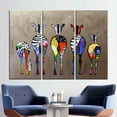 thumbnail image 4 of Banksy Zebra Canvas Art, Abstract Poster, Street Artwork, Zebra Artwork, Painting Art Canvas, Colorful Printed, Five Zebra Printed, Canvas Wall Decor - Gold Framed, 4 of 9
