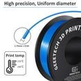 thumbnail image 5 of Geeetech PLA 3D Printer Filament 1.75mm Blue, Dimensional Accuracy +/-0.03mm, 1kg (2.2lbs) , 1080 Feet （330m）per Roll, Vacuum Packaging, Toughness Enhanced, Fit for Most 3D FDM Printer, 5 of 6