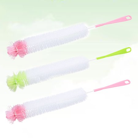 

bottle brush 3PCS Household Glass Cup Brushes Long Handle Sponge Brushes Bottle Brushes Multifunctional Cleaning Brushes for Home (Random Color Cup Brush Front with Sponge and Without Sponge Random