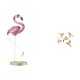 thumbnail image 1 of Estatua de flamenco de resina, escultura de ave, decoración para el hogar, chimenea, arte moderno, figura de jardín, soporte de metal, estanque, maciz, 1 of 8