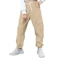thumbnail image 5 of FDDMis Sweat Pants for Teens Winter Pants Girls Tan Pants Boys Khaki Pants Size 6 Boys Pants 5-6 Girls Clothing Size 14-16 Kids Christmas Gifts, 5 of 9