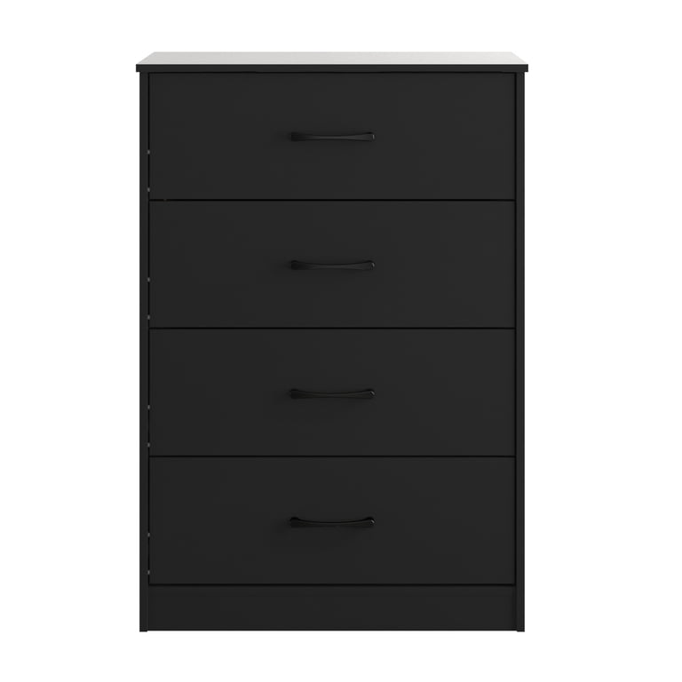 Free Shipping! Mainstays Black 4 Drawer Dresser, Tall and Lean
