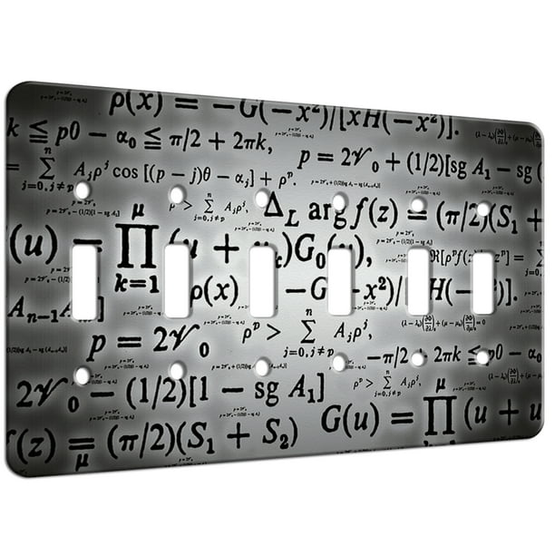 Math Formulas Design 6 Gang Switch Plate Cover Metal Walmart Com Walmart Com Math Formulas Design 6 Gang Switch Plate Cover Metal Walmart Com Walmart Com