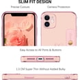 thumbnail image 2 of iPhone 11 Case, Phone Case for iPhone 11, Wristband Holder Cute Heart Pattern Soft TPU Bumper Electroplated Shockproof Camera Lens Protective Women Phone Cover for iPhone 11 6.1''-Pink., 2 of 17