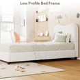 thumbnail image 6 of Huisuilinss Twin Bed Frame With Upholstered Headboard,Full Size Low Profile Platform Bed With Soft Boucle Fabric,Wooden Slats,Noise Free,No Box Spring Needed,Queen Size Bed Frame, 6 of 8
