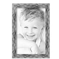 thumbnail image 2 of ArtToFrames 8" x 14" Hammered Steel Metallic Picture Frame, 8.5x14 inch Silver Wood Poster Frame (WOM-5264),  Pack, 2 of 7