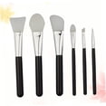thumbnail image 4 of WEUVEB 1Set Black Makeup Brush Tool Portable Kit with Safe Material for Uniform and Natural Makeup, 4 of 8