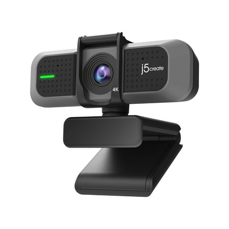 j5create - USB 3840 x 2160 Webcam for Laptops & Desktops - Black