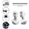 thumbnail image 2 of PENGXIANG Foam Mannequin Male Head Model Cap Wig Eyeglass Displaying Stand (White), 2 of 9