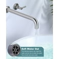 thumbnail image 4 of Wowow Wall Mount Tub Filler Faucets,High Flow Wall Mounted Bathtub Faucet with Two Handles and 12" Long Spout, Brushed Nickel, 4 of 8