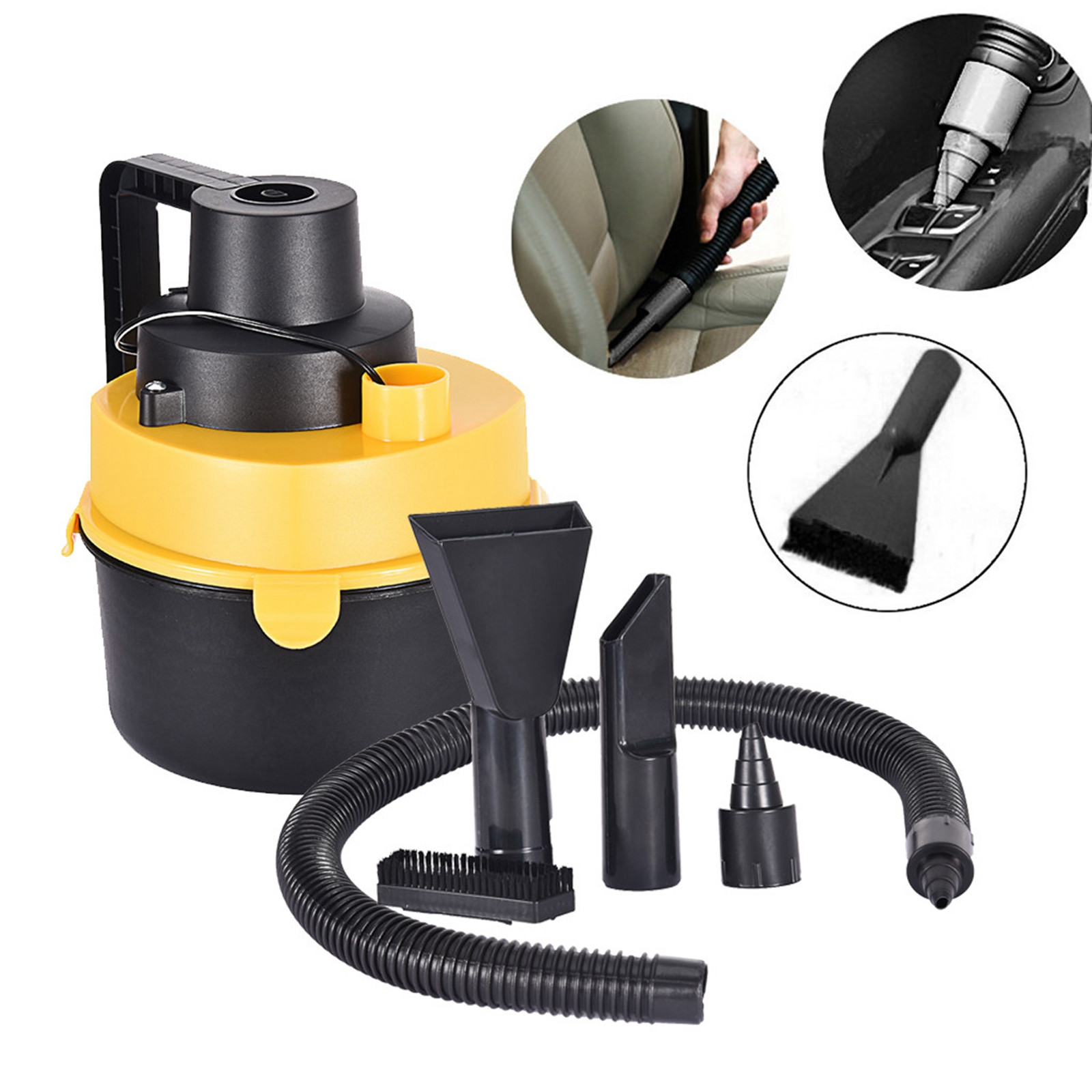 Car Vacuum Cleaner, 12V Handheld Cordless Rechargeable Wet & Dry Vacuum Deep Cleaning for Car, Pet, Home, Office Cleaning,
