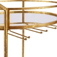 thumbnail image 3 of Linon Round Metal and Mirror Bar Cart in Gold, 3 of 6