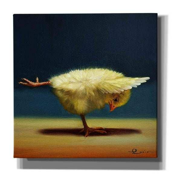 Epic Graffiti 'Yoga Chick Balancing Beam' by Lucia Heffernan, 26"x26"