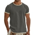 thumbnail image 3 of Cotton Linen T Shirts for Man Summer Casual Lightweight Breathable Short Sleeve Crewneck Loose Tshirts, 3 of 6