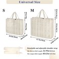 thumbnail image 2 of FORMRS Womens Corduroy Tote Bag Crossbody Shoulder Purse Handbag with Detachable Strap, Beige Abstract Pattern, 2 of 2