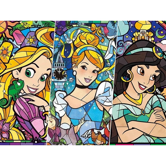 DIY 5D Diamond Painting Kits for Adults Diamond Art Cartoon Princess Diamond Painting Full Drill Crystal Rhinestone Embroidery Craft Kits for Home Wall Decor Gifts, 12X16inch
