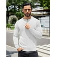thumbnail image 4 of COOFANDY Mens Henley T-Shirts Casual Quarter Neck Pullover Long Sleeve Knit Lightweight Knit Sweater, 4 of 6