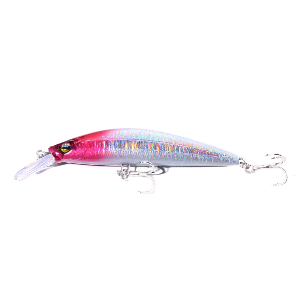 HENGJIA Fishing Lures Large Hard Bait Minnow VIB Lure with Treble Hook Life-Like Swimbait Fishing Bait Popper Crankbait Sinking Lure for Trout Bass Walleye Redfish, 7PCS